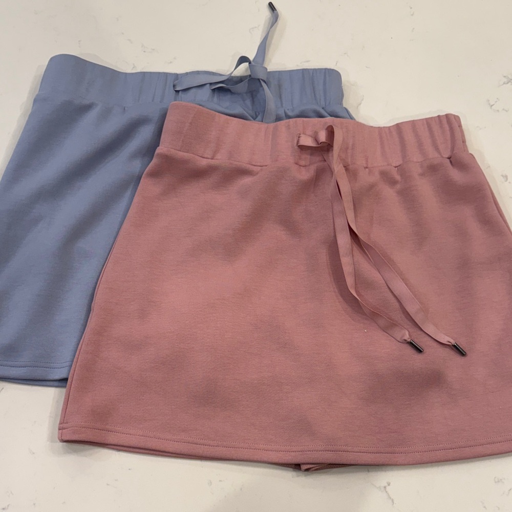 Stylish Pink and Blue Women's Skirt Set